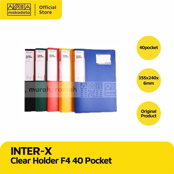 

OJ DOKUMEN KEEPER CLEAR HOLDER INTERX F4 ISI 40 POKET MURAH