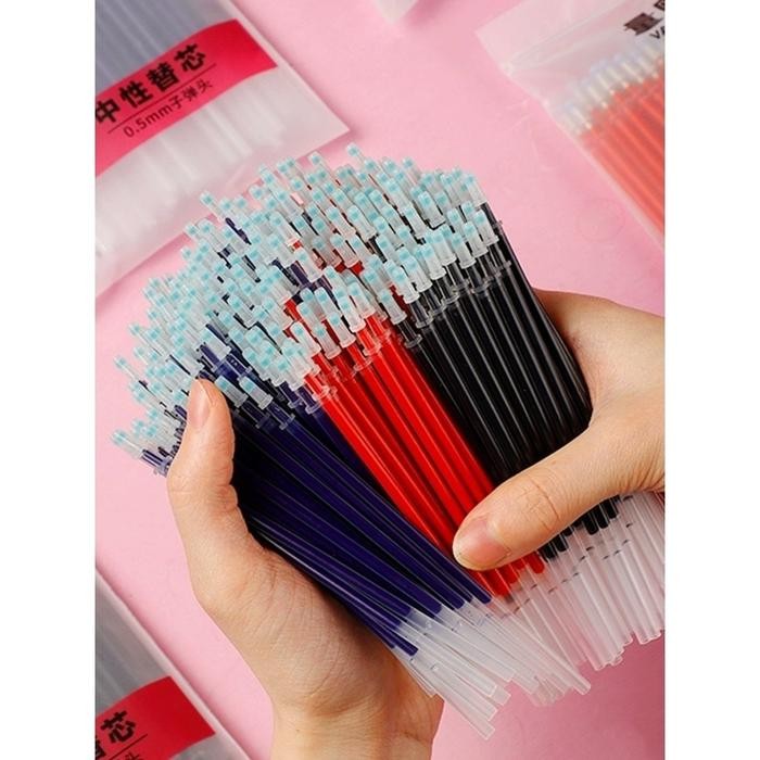 

New 20PCS Isi Pulpen/Black red blue 0.5mm refill REFILL TINTA GEL ISI ULANG TINTA PULPEN PENA GEL