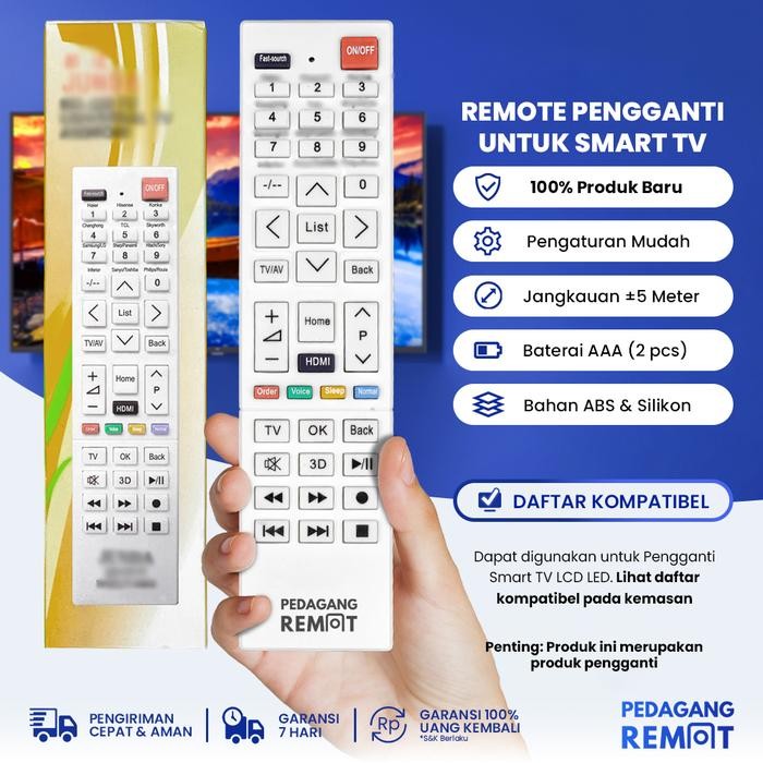 New Remote TV Smart TV LCD LED Universal Hisense, Coocaa, Mito, Xiaomi TV