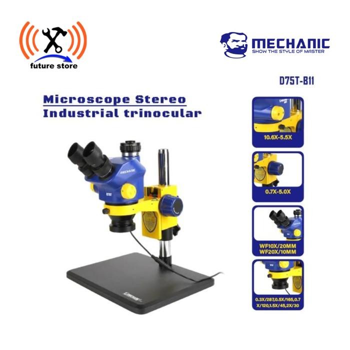 

SALE MECHANIC D75T-B11 Microscope Stereo Industrial Trinocular Original