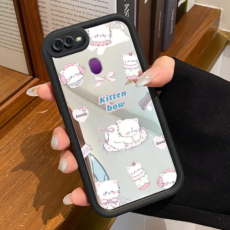 Casing Hp OPPO F9 F9 Pro A7x Realme 2 Pro Realme U1 Case Casing Tidur kucing putih HP pola Kesing Ka