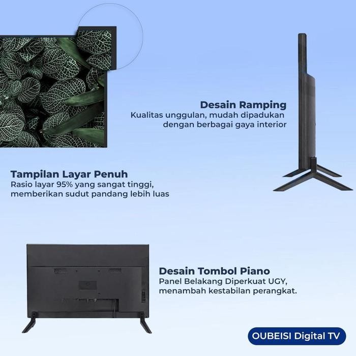 OUBEISI TV LED 22 inch tv led Digital tv Televisi Model -[Garansi 3 Tahun
