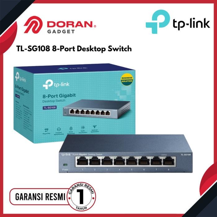 Pilihan- Tp-Link Tl-Sg108 8 Port Gigabit Hub Tl Sg 108 - Garansi Resmi