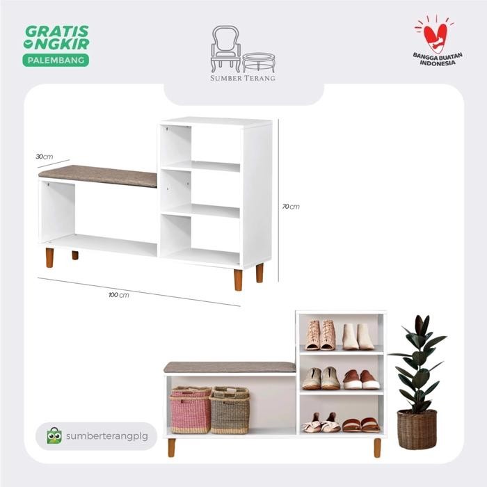 TERMURAH Bench Sofa Stool Rak Sepatu Lemari Sepatu Tempat l Minimalis READY STOCK