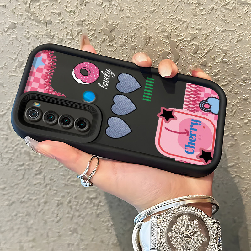 Casing Hp Untuk Xiaomi Redmi Note 8 Redmi Note 8T Redmi Note 8 Pro Case Donut merah muda. Softcase S