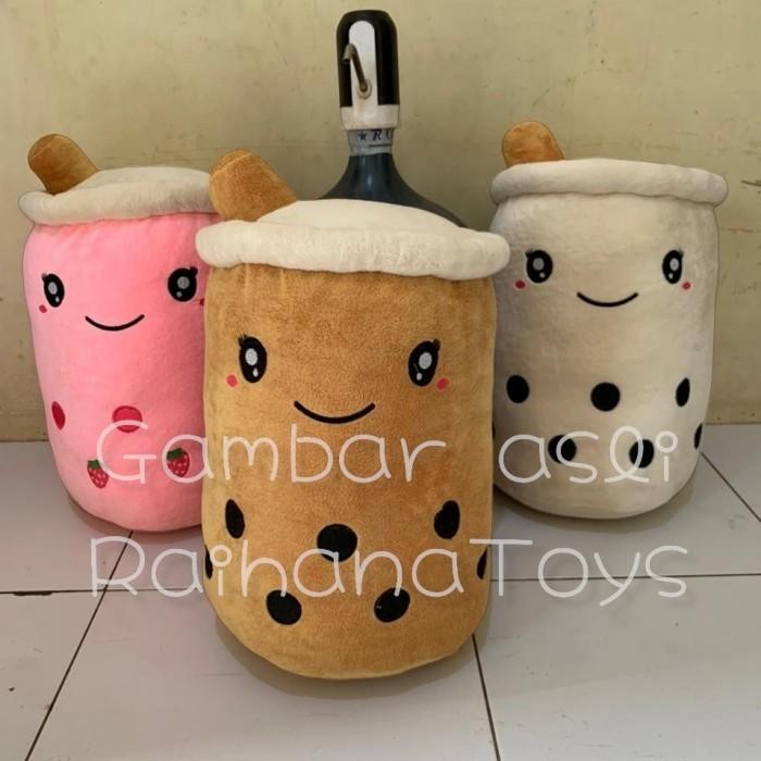 Boneka Boba Bubble Milk Tea Jumbo Murah / Boneka Boba Hadiah Anak Anak