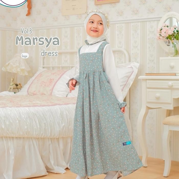 Pilihan- Manasikana Marsya Dress Gamis Anak Perempuan Motif Bunga 2-12