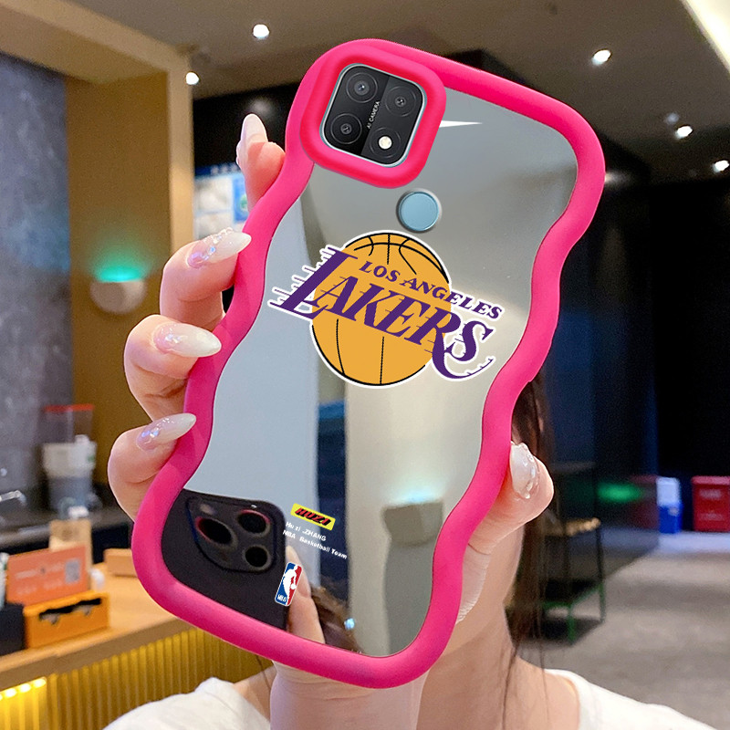 Casing Untuk OPPO A15 A15s A35 4G Case Casing Pola Bola basket Kesing HP Kasing Macaron Cesing Mirro