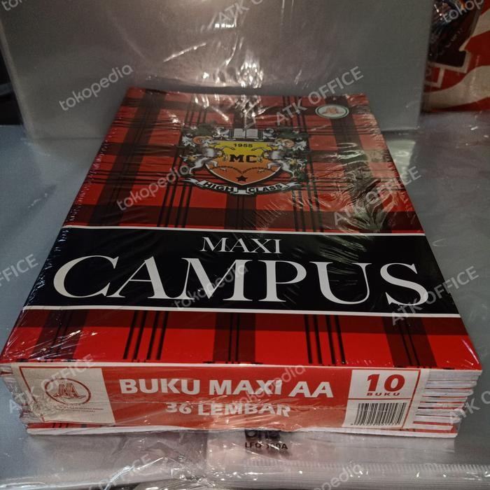 

Buku Tulis Campus 36 lembar per pack (10Buku) Buku Campus AA Maxi