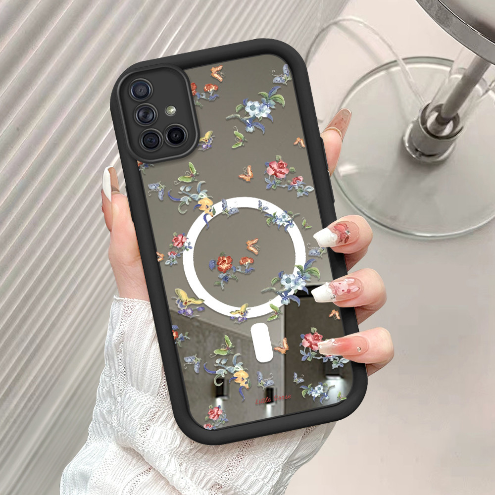 Casing Hp Untuk Compitable With Samsung Galaxy A71 Cermin Softcase Case Bunga Cassing 5103 JZ TY