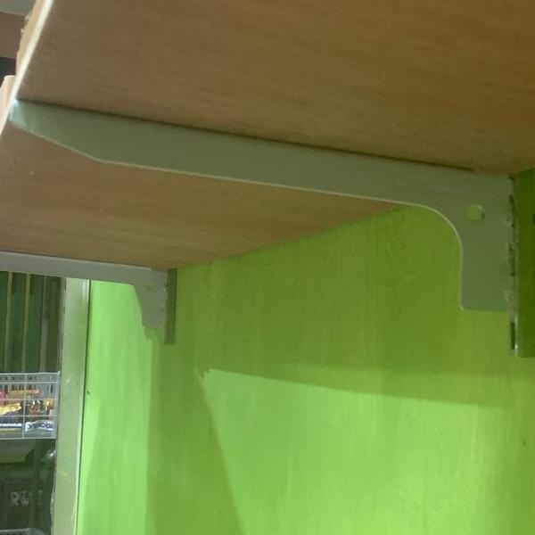 BRACKET KAYU 25 CM PUTIH DAUN BRAKET SIKU AMBALAN RAK DINDING 25CM AND