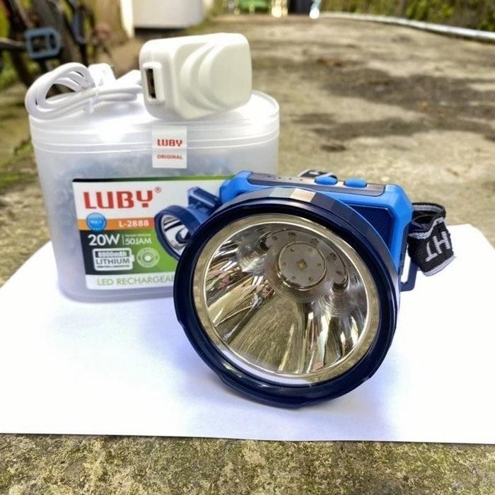 Ready Senter Kepala Luby 20 Watt L-2888 8000mah Tahan 50 Jam