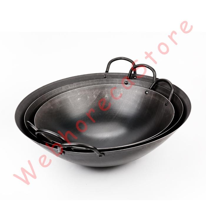 Wok Master Carbon Steel Chinese Wok/ Kuali Wajan Baja Hitam