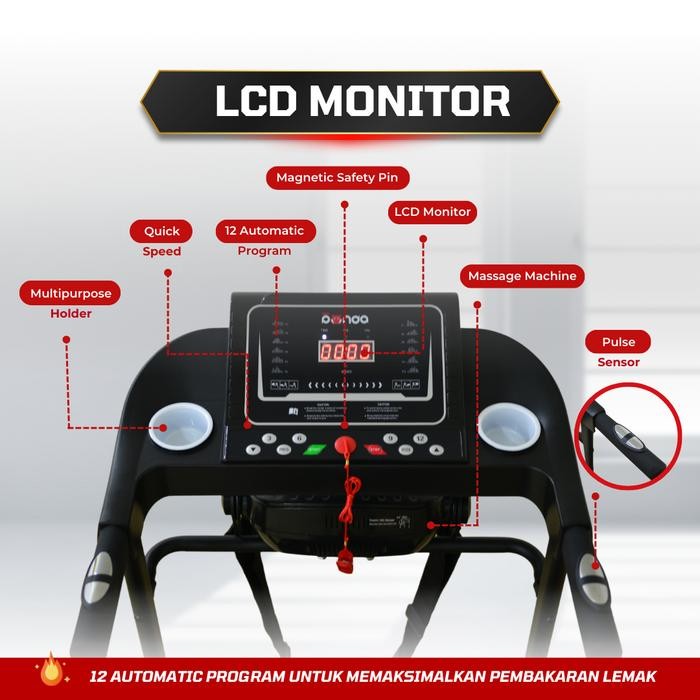 Free Ongkir + Rakit Surabaya - Treadmill Listrik RedPanda 585L/LM