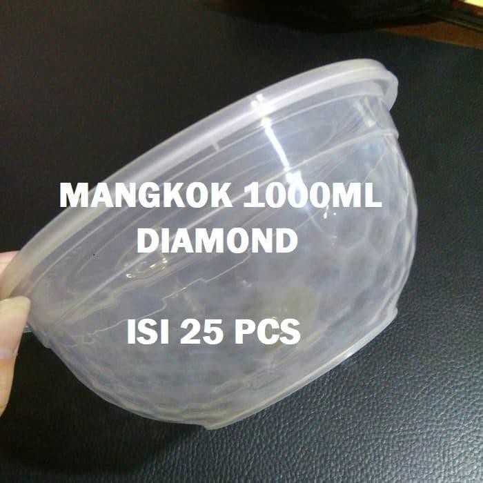 MANGKOK DIAMOND 1000ML - THINWALL DIAMOND 1000 ML- ISI 25PCS