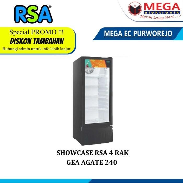 SHOWCASE GEA AGATE 240 4 RAK KAPASITAS 222 LITER
