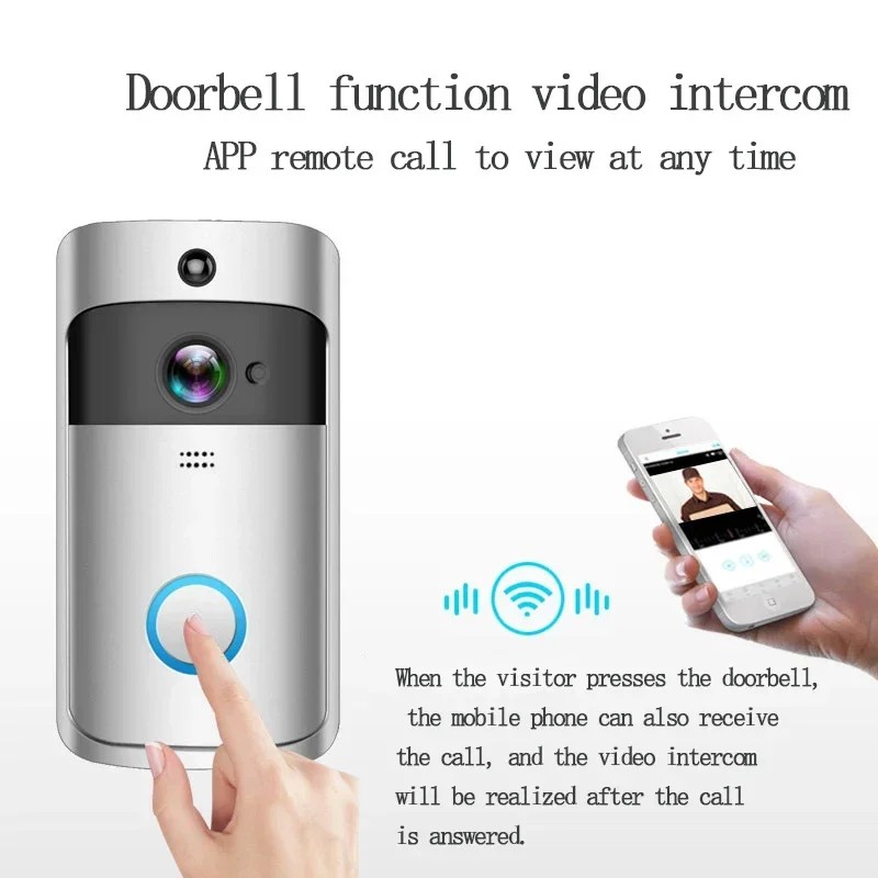 Smart WIFI Video Doorbell Camera Wireless Operated Motion Detector Audio & Speaker Night Vision