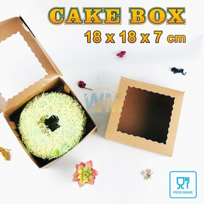 (isi 20pcs) Dus Box Bolu 18x18x7 / Dus Nasi Catering / Box Dus Brownies 18x18x7 / Dus Kue 18x18x7 /