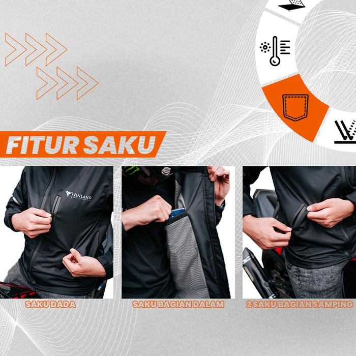 Jaket Motor Cowok Windof Jacket Vinland Aerglo Series