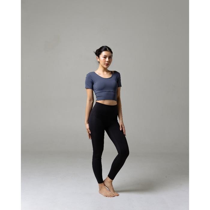 SIAPKIRIM Laurelton Bliss Short Sleeve T-Shirt - Single Strap Shoulder Baju Olahraga Yoga Pilates