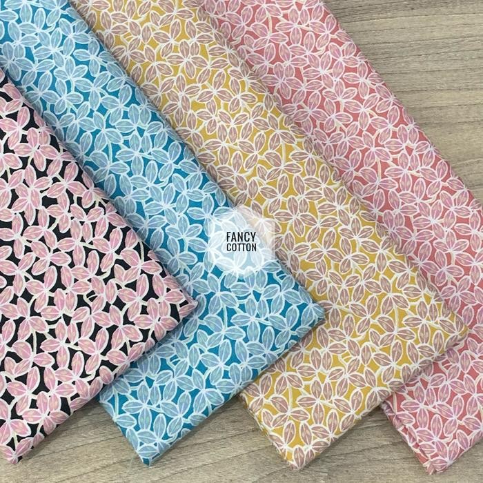 kain katun jepang motif bunga batik pattern fancy D2412