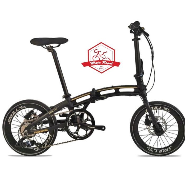 Sepeda Lipat Pacific Skull 3.0 16 Inch Alloy 10 Speed Hydraulic Disc