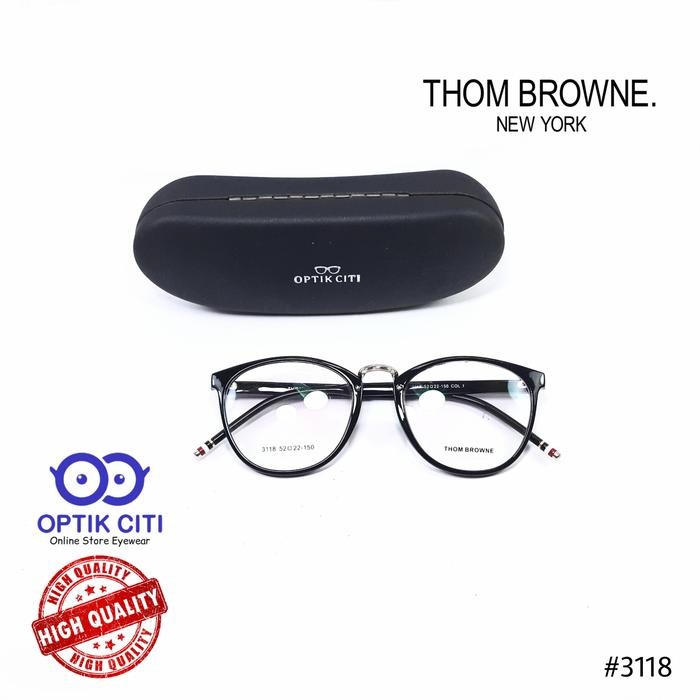 Promo Frame Kacamata Wanita Thom Browne 3118 Bulat Paket Lensa Radiasi