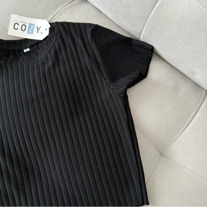 SIVALI Sierra Top - Basic Crop Top Bahan Premium Knit Tebal Baju Rajut Atasan Lengan Pendek Wanita