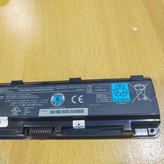 6wcg- Baterai Batre Original Laptop Toshiba Satellite C40 C50 Pa5109 Pa5109U