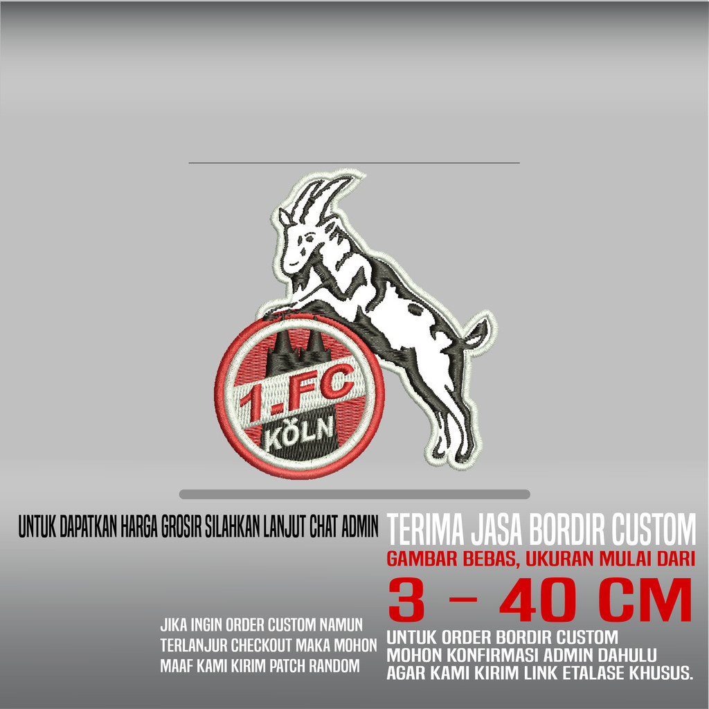 1 FC KOLN GOAT  HDP-554 PATCH BORDIR LOGO/EMBLEM