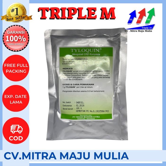 PetShoPq- Tyloquin 100 Gram Crd Kompleks - Obat Hewan Ternak Ayam