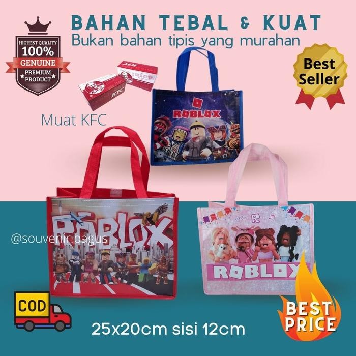 4psy- Tas Ultah Roblox (10 Pcs) Tas Souvenir Ulang Tahun Roblox Murah Terlaris Goodie Bag