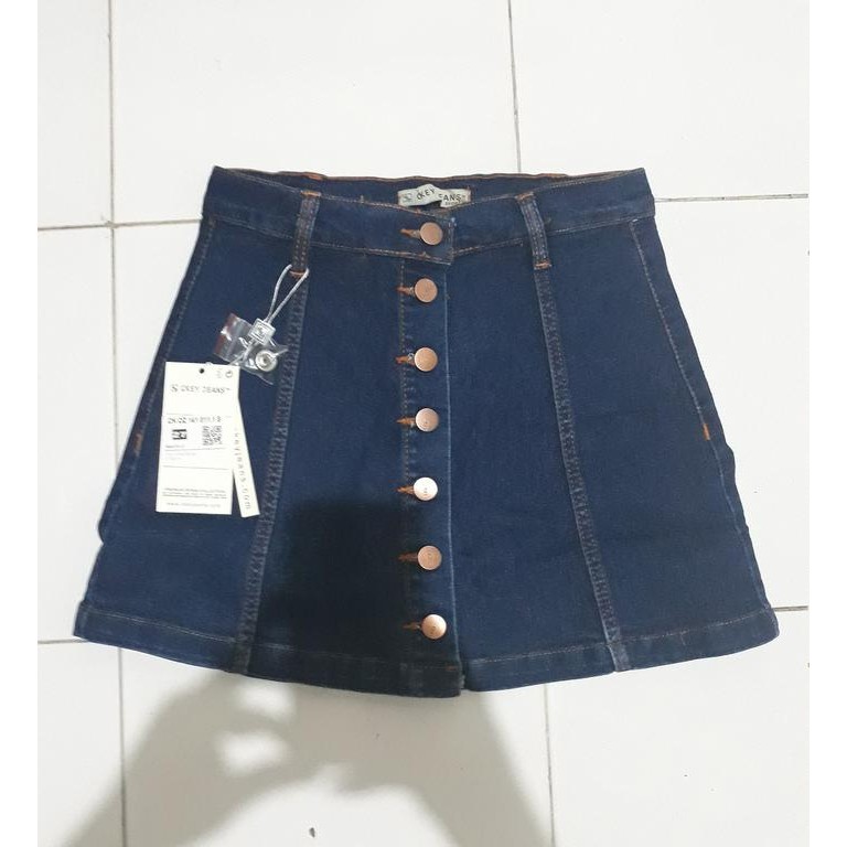 9qli- Ckey Rok Jeans Celana Wanita - Skort Wanita