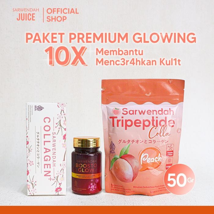 dgsc- [ Sarwendah ] Paket Pencerah & Glowing Bpom [ Boostoglow + Collagen Japan + Collagen