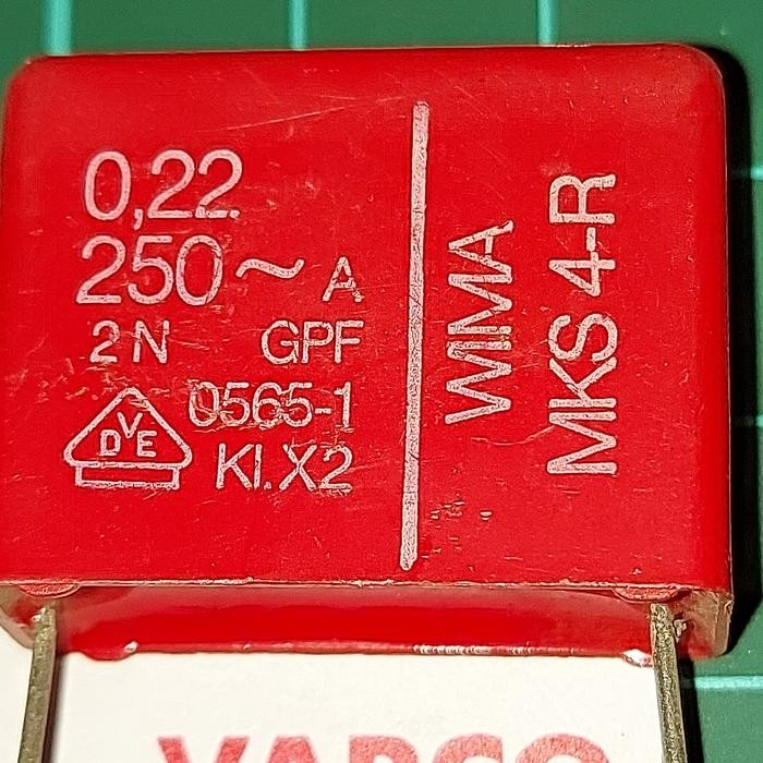 capacitor 0.22uf/ 220N 250v WIMA MKS-4