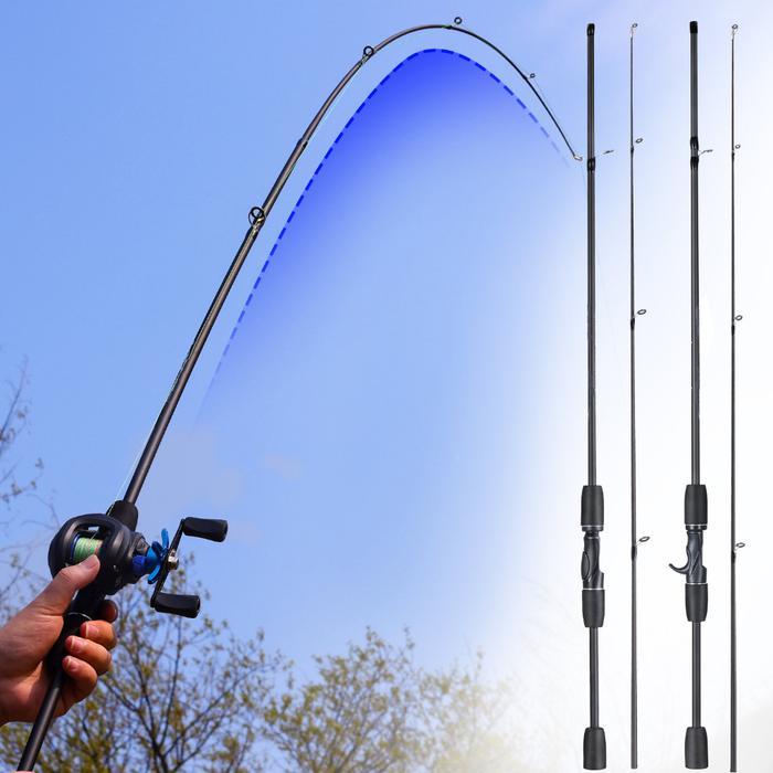 METAL SPOOL BAITCASTING REEL FIBERGLASS HOLOW BAITCASTING FISHING ROD UMAN PANCING SET ULTRALIGHT