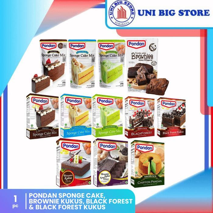 Pondan Sponge Chiffon Cake Black Forrest Kukus Brownies Kukus Panggang Ketan Hitam Rasa Cokelat
