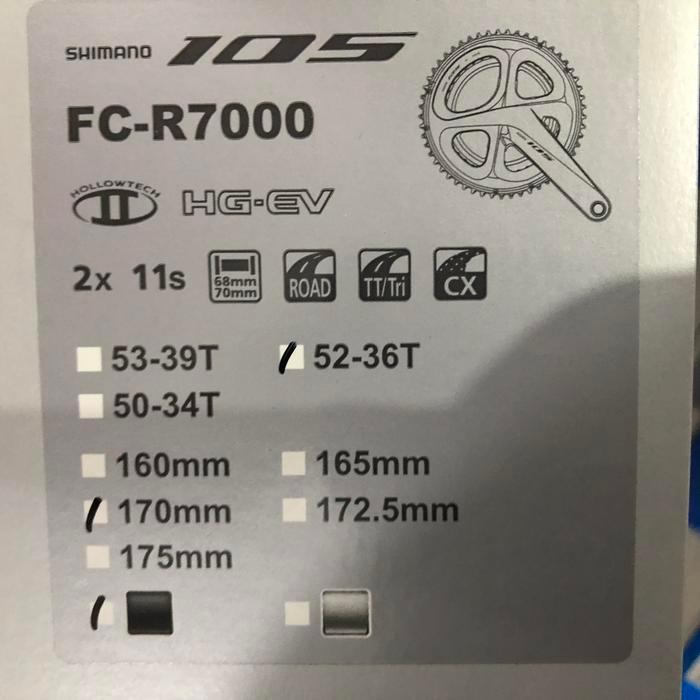 Promo Groupset 105 R7000 Group Set Shimano 105 11 Speed 52 36 170 11 34 New