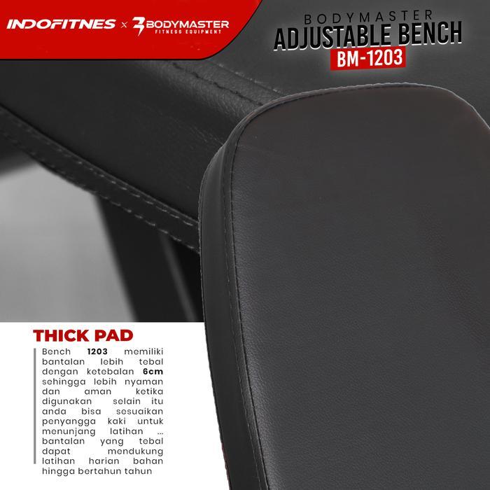 BODYMASTER Adjustable Bench BM-1203HE Kursi Bangku Gym Fitness Bench Press Heavy Duty Adjustable Gym