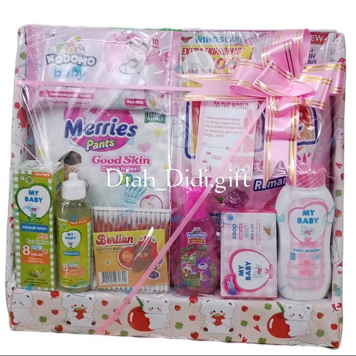 parcel bayi baru lahir jumbo sabun komplit untuk bayi bayi perempuan Kulit Sensitif Laki-Laki - pink