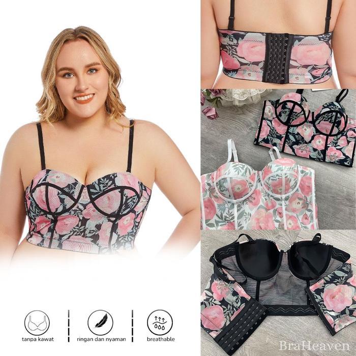 Bustier Top Sexy Lingerie Bustier Set Sexy Corset Bra Wanita