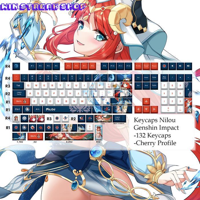 Keycaps Nilou Genshin Impact Pbt Cherry/ Genshin Impact Nilou Keycaps Pasti Promo