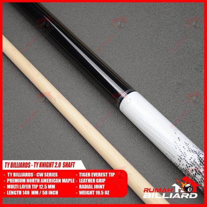 Stick Billiard - Billiard Cue - TY CW-4 - White - TY Knight 2.0 Low Deflection
