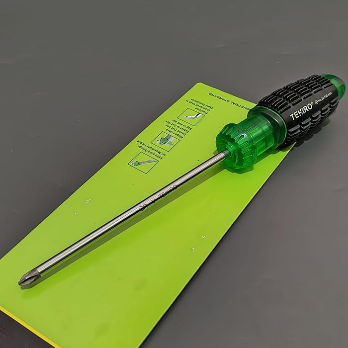 TEKIRO Obeng Plus Minus gagang Karet 6mm - Original Tekiro Termurah
