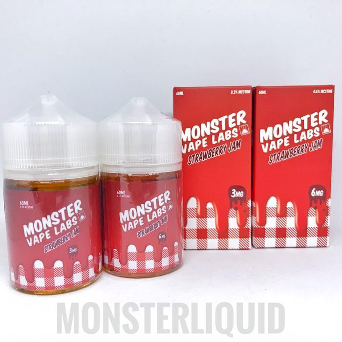 Stok Baru Monster Vape Labs Strawberry Jam By Creativlabz 3Mg 6Mg 60Ml Liquid Murah