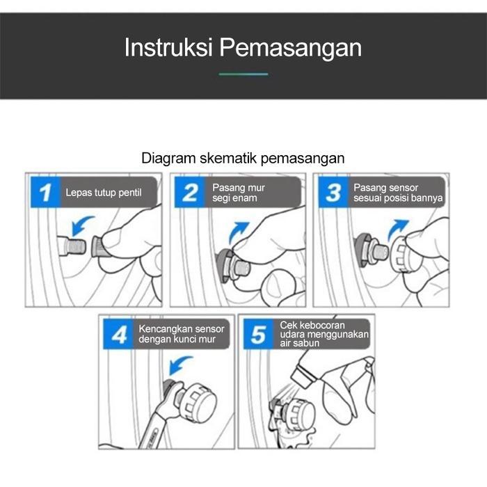 Tpms Monitor Tekanan Angin Ban Mobil Alarm/Tpms Alarm Pengukur Tekanan Ban Mobil Dengan Layar Lcd