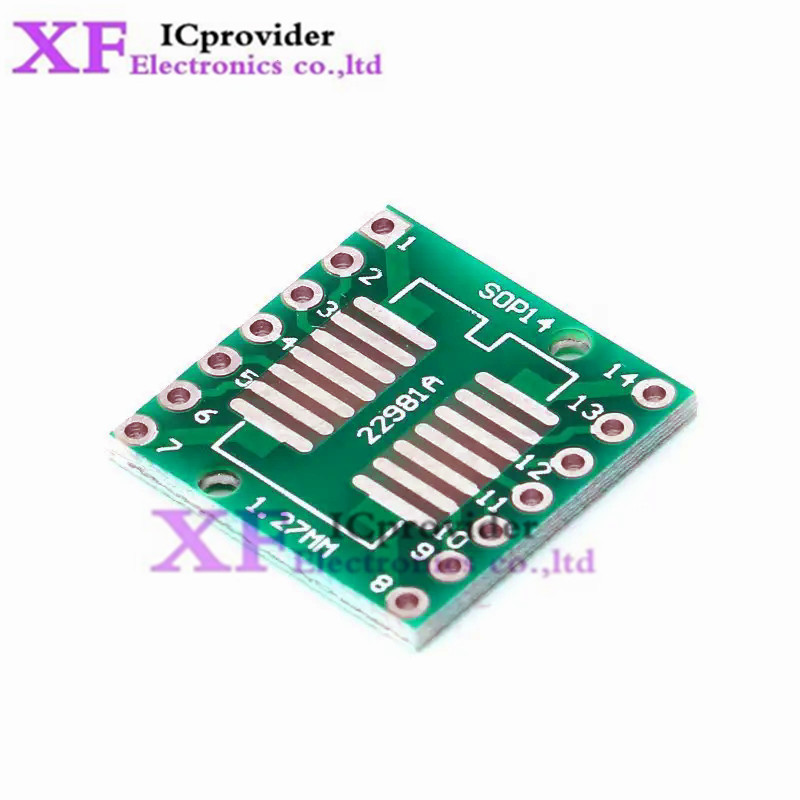 10PCS TSSOP14 SSOP14 SOP14 to DIP14 Transfer Board DIP Pin Board Pitch Adapter