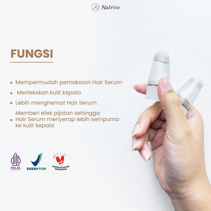 SPECIAL Nutrivo Applicator Serum Rambut (Portable Pijat Kepala) with Nutrivo Hair Serum I Bundling