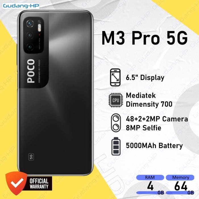 franzbosse - Xiaomi Poco M3 Pro 5G RAM 4/64GB Smartphone Garansi Resmi