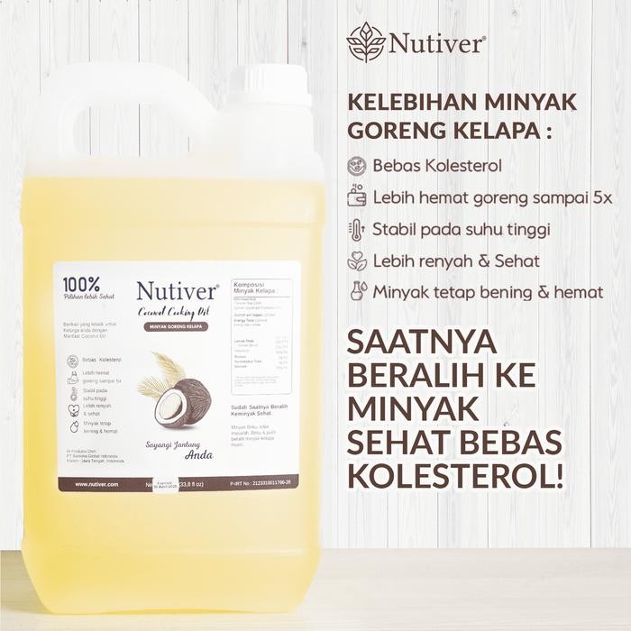 

Stok Baru Nutiver Coconut Cooking Oil Minyak Goreng Kelapa Murni 5 Liter